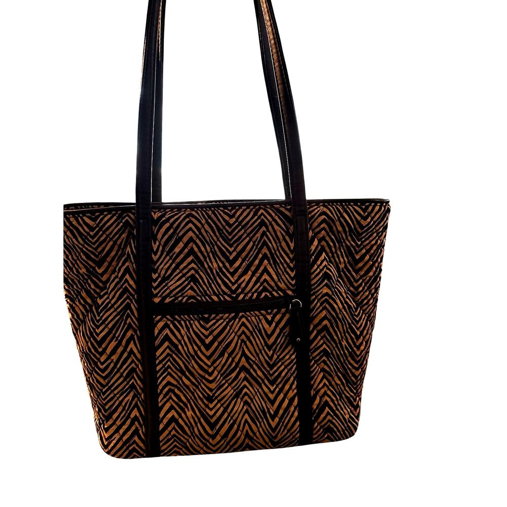 Vera Bradley quilted zebra print everyday tote bag - Picture 2 of 5